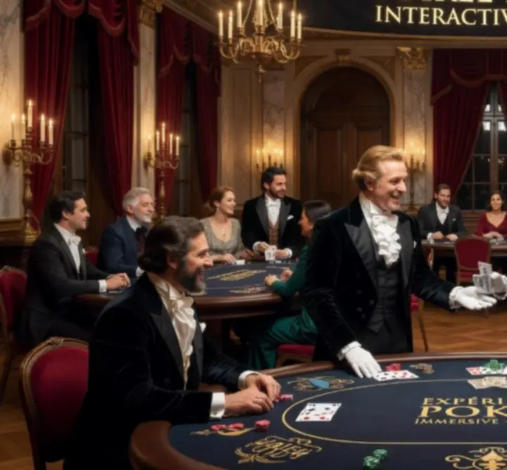 Décor immersif de soirée poker avec ambiance événementielle